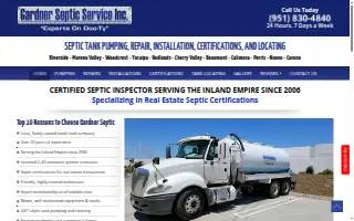 Gardner Septic Service website