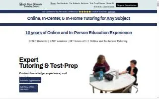Math Man Olmedo Tutoring Center website