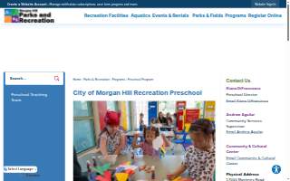 City of Morgan Hill Recreational Preschool