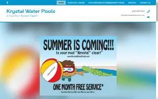Krystal Water Pools website