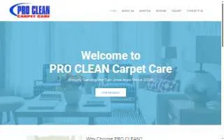 Pro Clean Carpet Care of Morgan Hill website