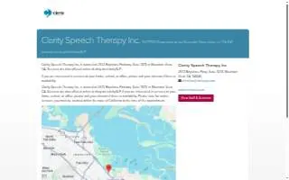 Clarity Speech Therapy, Inc. of Mountain View website