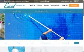 Excel Pool & Spa website