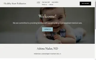 Healthy Start Pediatrics website