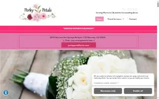 Perky Petals Florist website