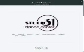 Studio 31 Dance Center of Murrieta website