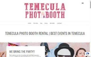 Temecula Photo Booth of Murrieta website