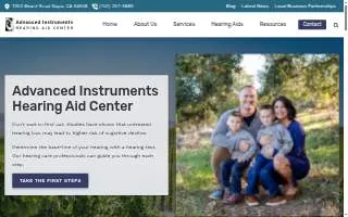 Advanced Instruments Hearing Aid Center of Napa website