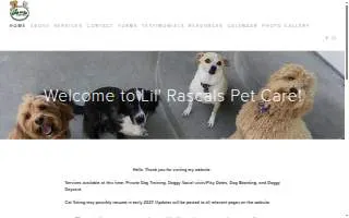 Lil' Rascals Pet Care website