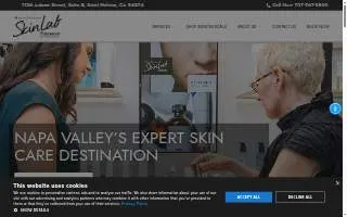 SkinLab Napa Valley website