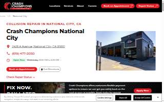 Crash Champions Collision Repair National City website