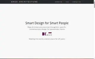 Ergo Architecture website