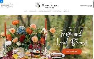 Flowerhouse San Diego website
