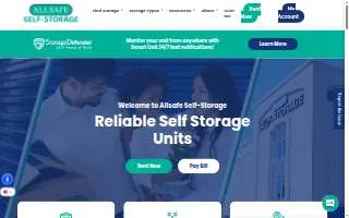 Allsafe Self-Storage Fremont website
