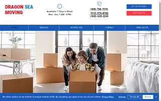 DragonSea Moving Company website