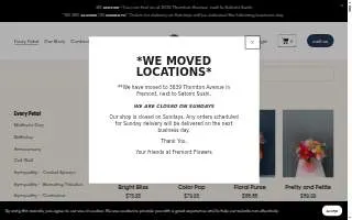 Fremont Flowers & Gifts website