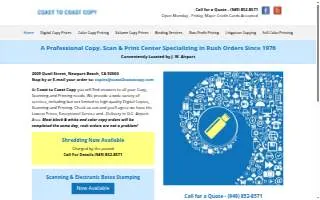 Coast to Coast Copy website