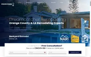 Dreamcatcher Remodeling of Newport Beach website