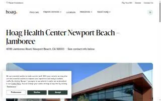 Hoag Health Center Newport Beach - Jamboree website