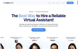 Stellar Staff website