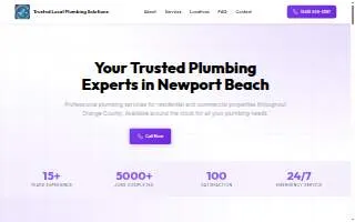 Trusted Local Plumbing Solutions website
