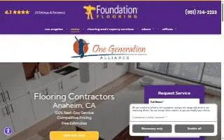 Foundation Flooring Inc of Norco website