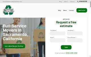 Budget Hauling Inc. website