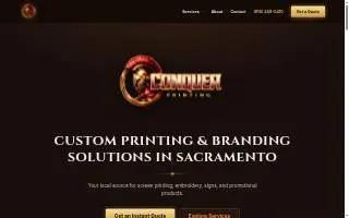 Conquer Printing website