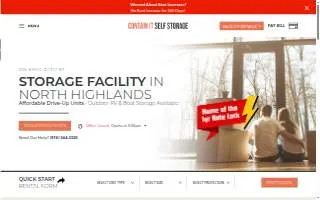 Contain it Self Storage website