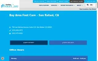 Bay Area Foot Care of Novato website