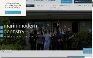 Marin Modern Dentistry website