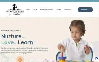 Montessori For Toddlers website