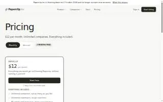 Paperclip Bookkeeping website