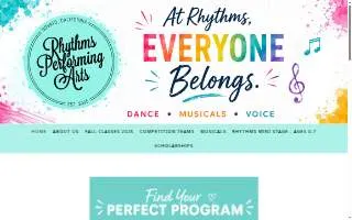 Rhythms Performing Arts website