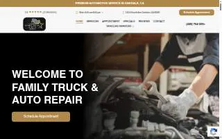 Family Truck & Auto Repair website