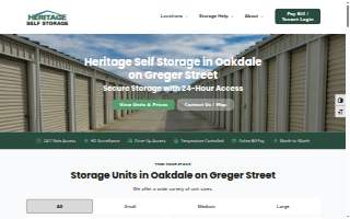 Heritage Self Storage Oakdale with 24-Hour Access & Clean Drive-Up Units