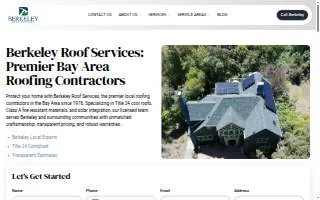 Berkeley Roof Services website