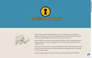 Bovie Lock & Key website