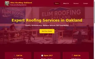 Elim Roofing Contractors Oakland website