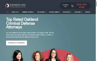Lamano Law Office - Oakland Criminal Justice Attorney website