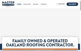 Master Roofing Company website