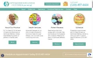 Optimized Wellness Center – Chiropractic & Functional Medicine website