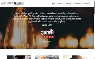 PJ Erwin Electric website