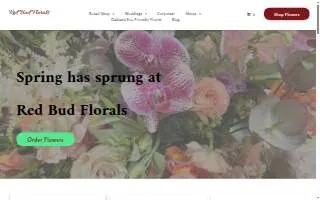 Red Bud Florals website
