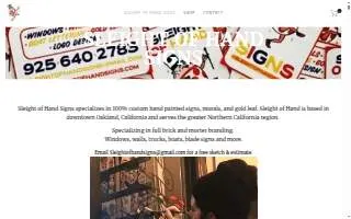 Sleight of Hand Signs website