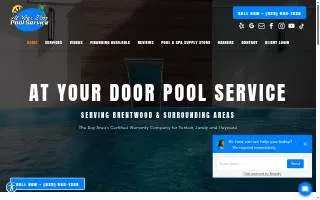 At Your Door Pool Service, Inc. website