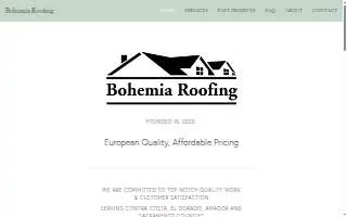 Bohemia Roofing website