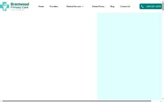 Brentwood Primary Care website