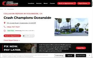 Crash Champions Collision Repair Oceanside website