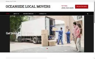 Oceanside Local Movers website